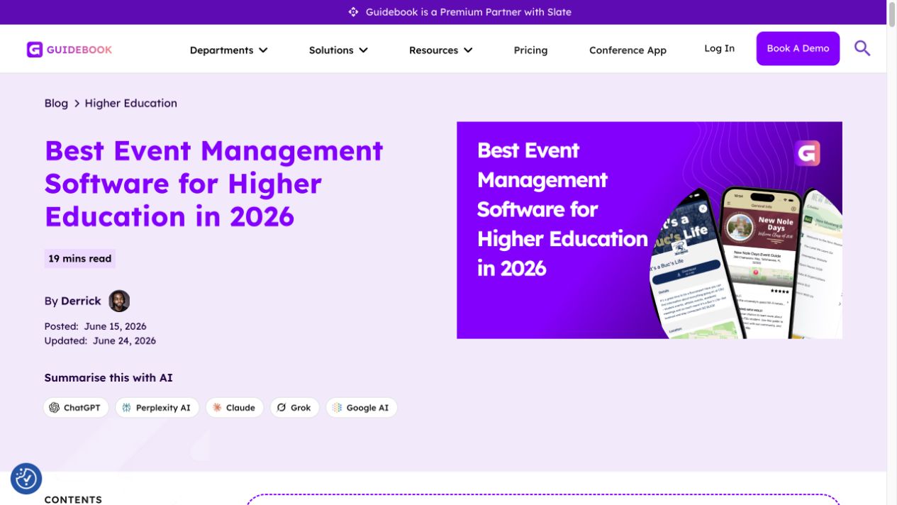 A published higher education article informed by competitor and keyword research.