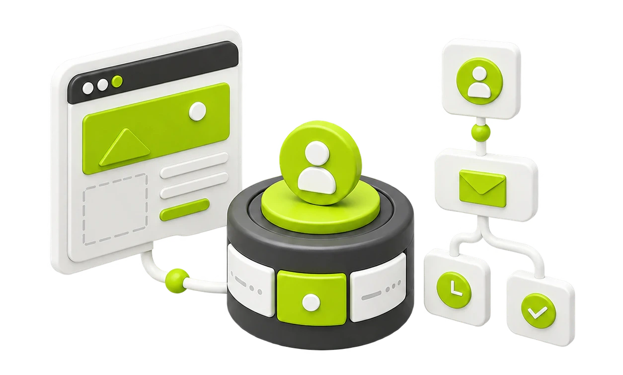 A website lead moving through HubSpot, qualification, routing and booked meetings