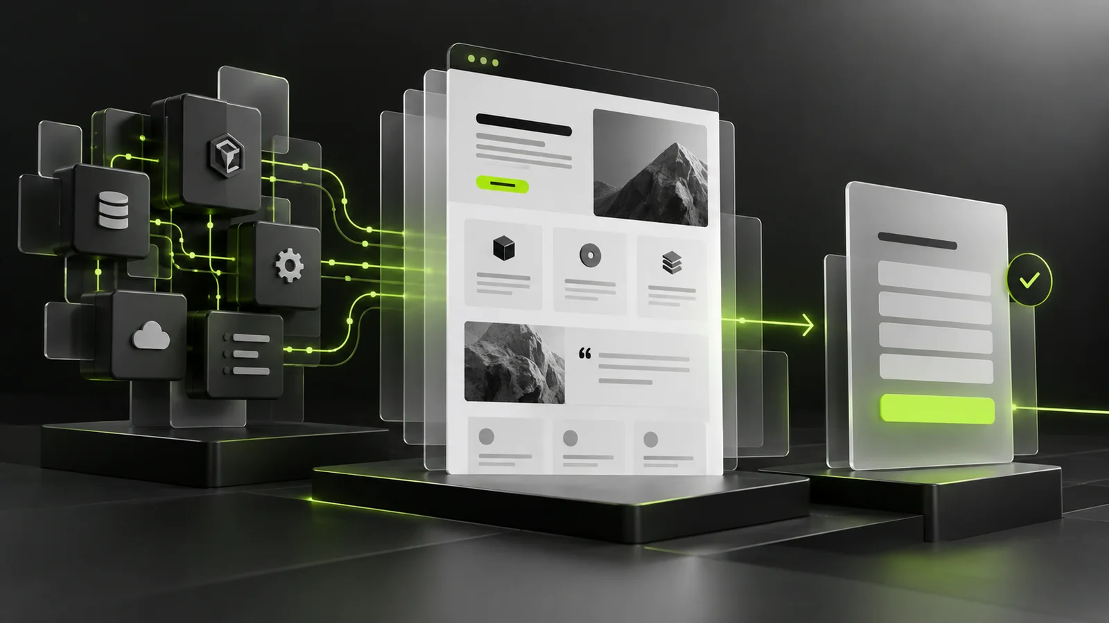 Product modules feeding a structured marketing website and a clear enquiry path