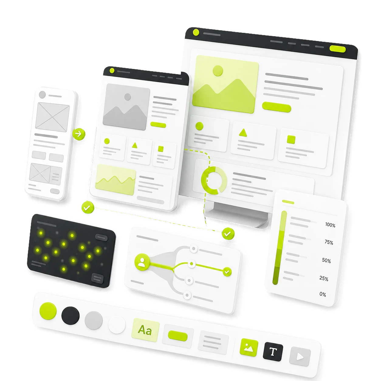 A mobile-first wireframe becoming a polished responsive design informed by user behaviour