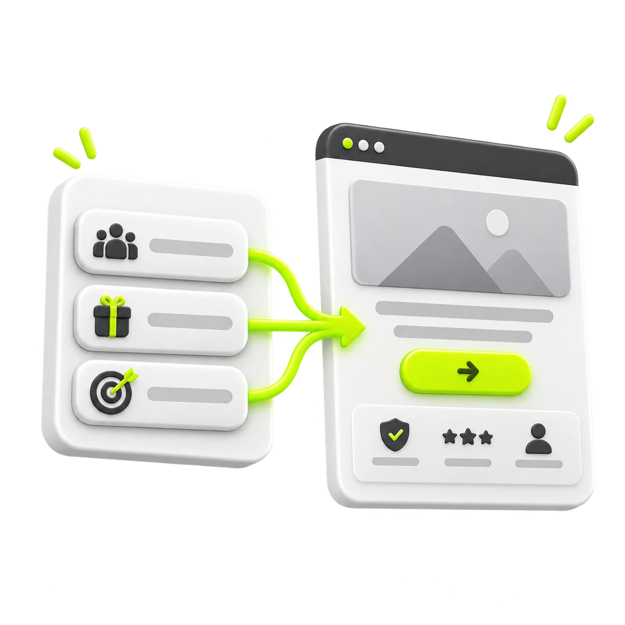 Audience, offer and goal shaping a focused landing page with a clear action