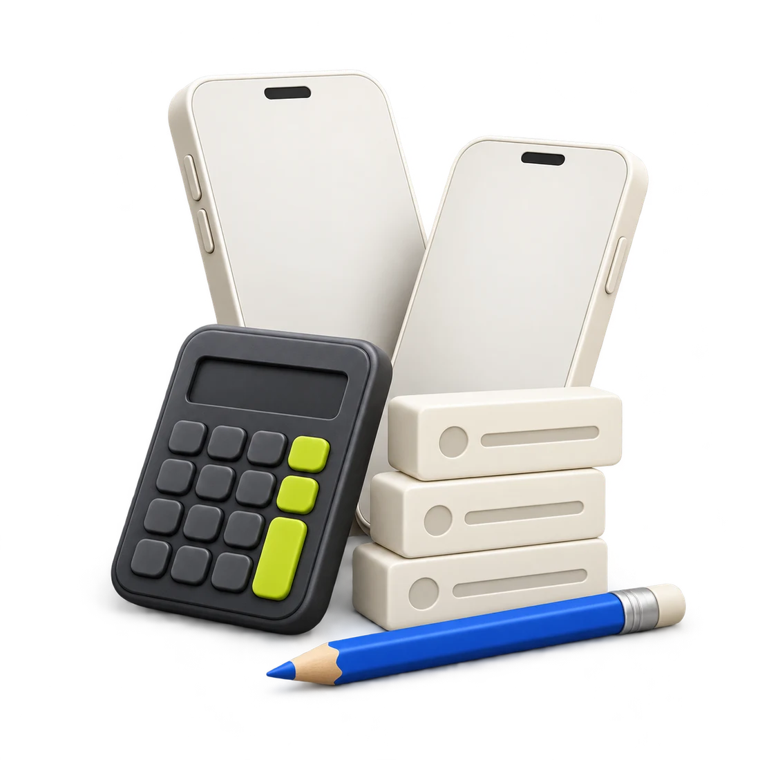 Mobile app cost calculator planning illustration
